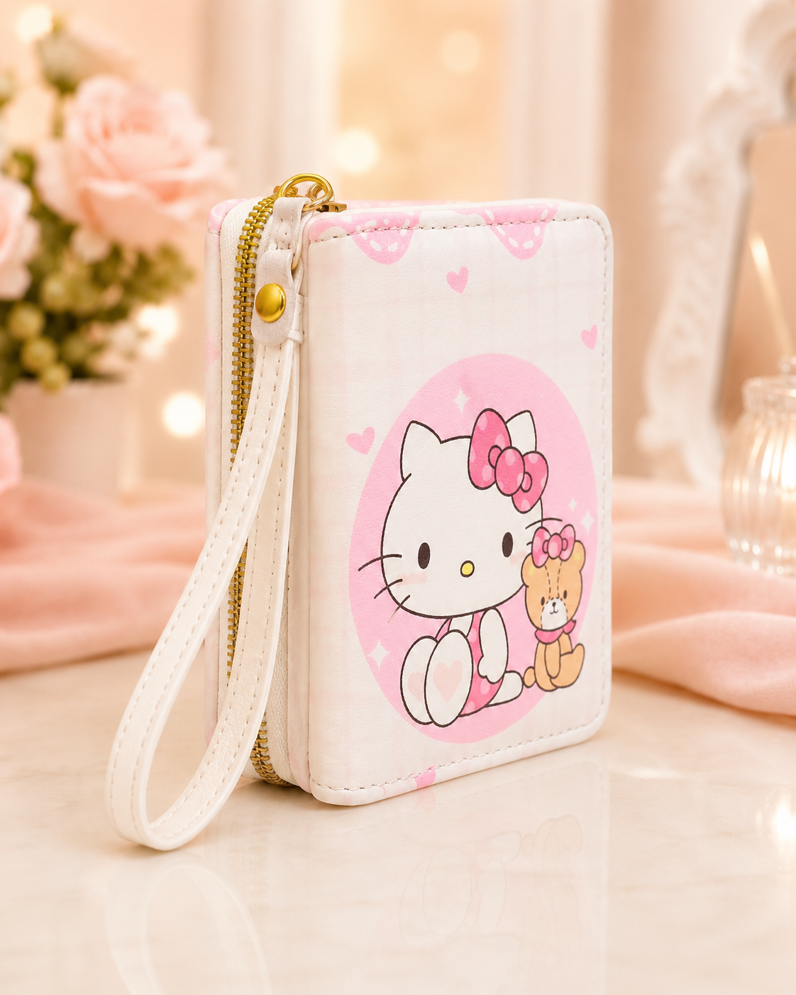 Hello Kitty Teddy Bear Wristlet Wallet