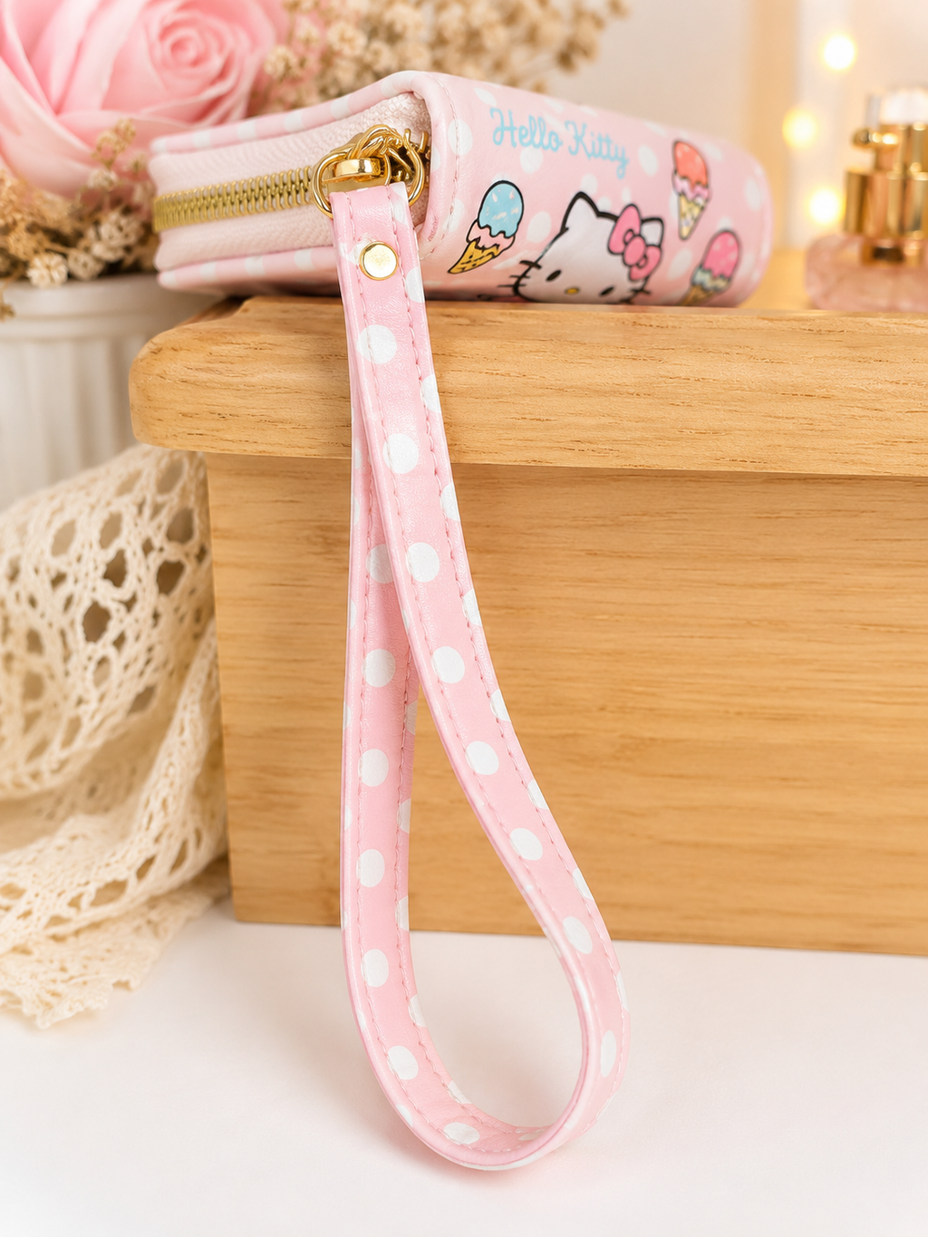 Hello Kitty Ice Cream Wristlet Wallet